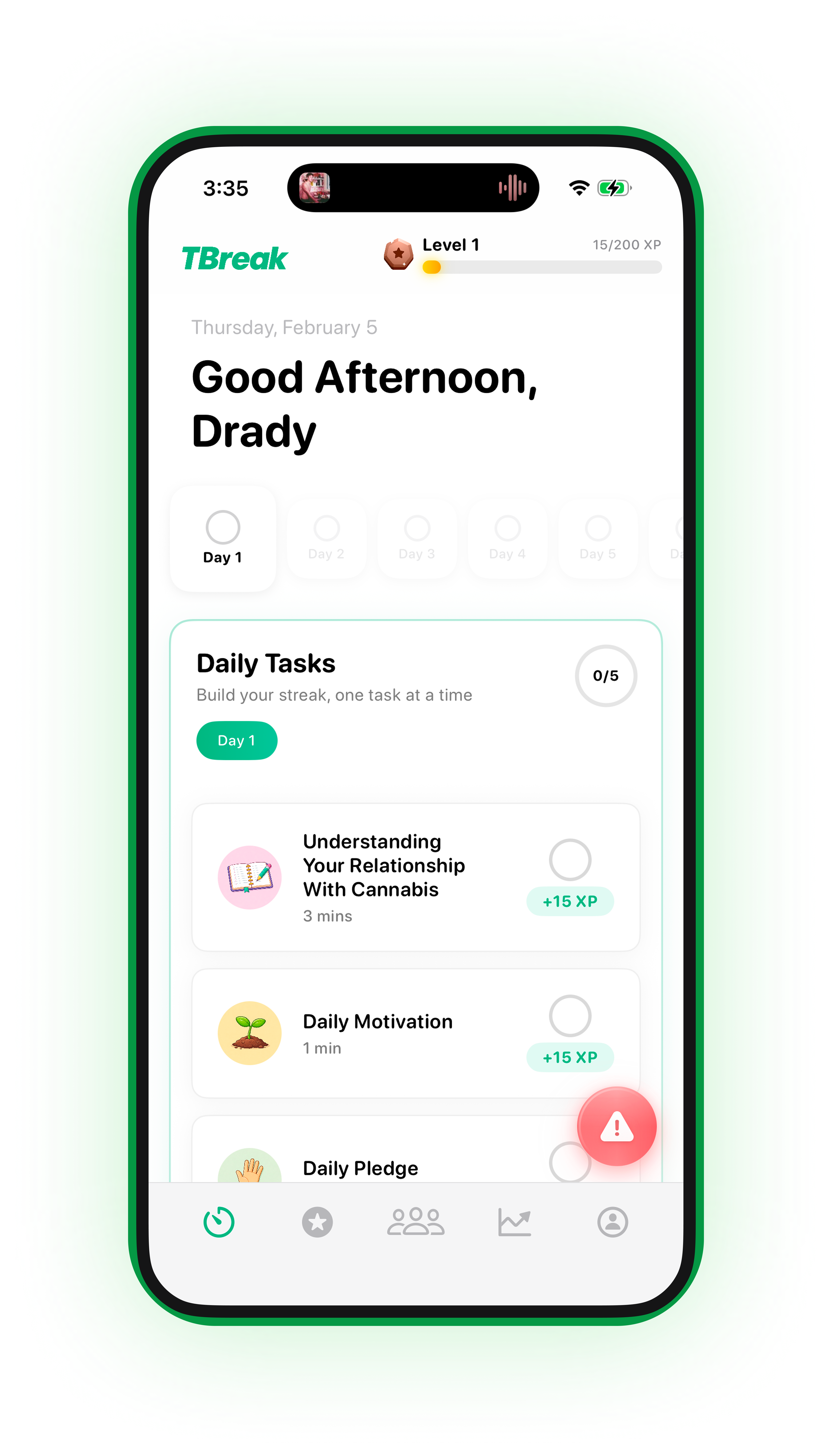 TBreak App Screenshot